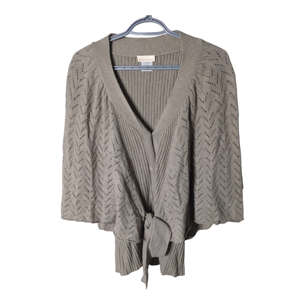 Collection eighteen Wool Rabbit Hair Pointelle Knit Kimono Style Sweater Size ML